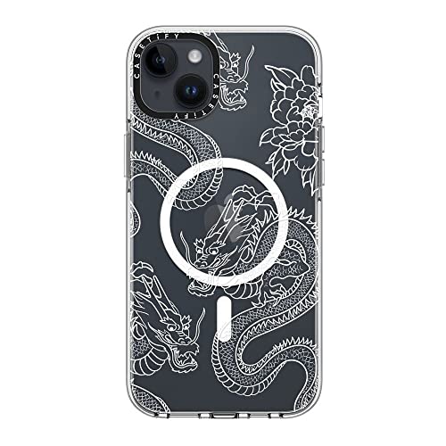 Coque iPhone 14 Plus CASETiFY Dragons protection militaire 2m MagSafe
