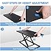 HUANUO Standing Desk Converter Height Adjustable Stand up Desktop Riser, Sit to Stand Gas Spring Workstation 28.5 inches for Laptop & Monitors for Home Office