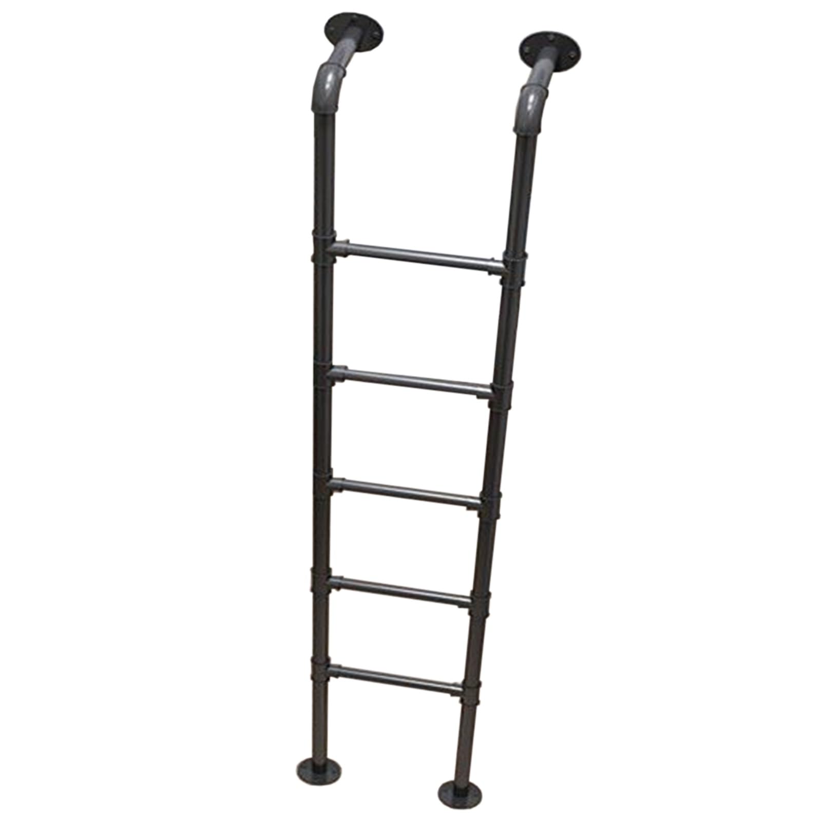 Escalera de metal antideslizante de 134 cm para montar en la pared con diseño de alta resistencia