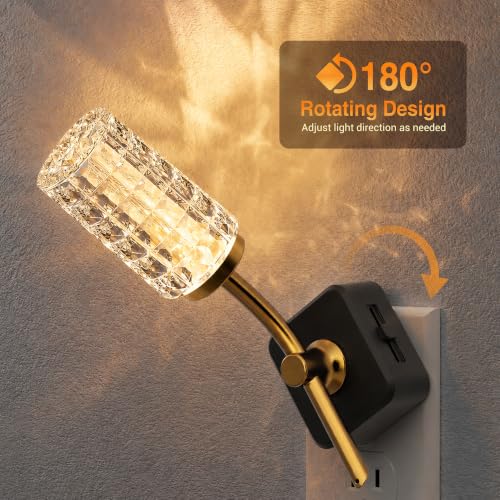 Image of JandCase Night Light, Night Lights Plug into Wall Acrylic Flower Nightlight