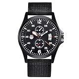 Youyu77 Militaire Quartz Mens Analog Outdoor Date Watch Sports Poignet Acier Inoxydable Montre Homme Montre Jamais Ça Personne (Black, One Size)