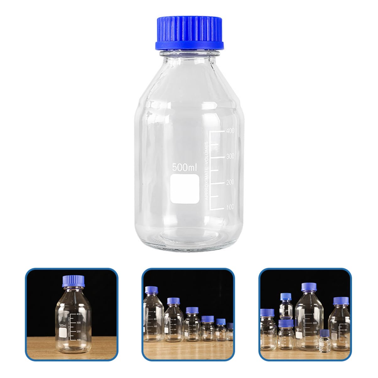 CHILDWEET 500 Ml Szklane Butelki Z Szerokim Wlewem 3 Szt Pojemniki Na Leki Do Wymiany Z Szczelnym Zamknięciem
