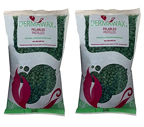 2 kg Chlorophyll Green baja temperatura granos de cera premium para la depilación, depilación