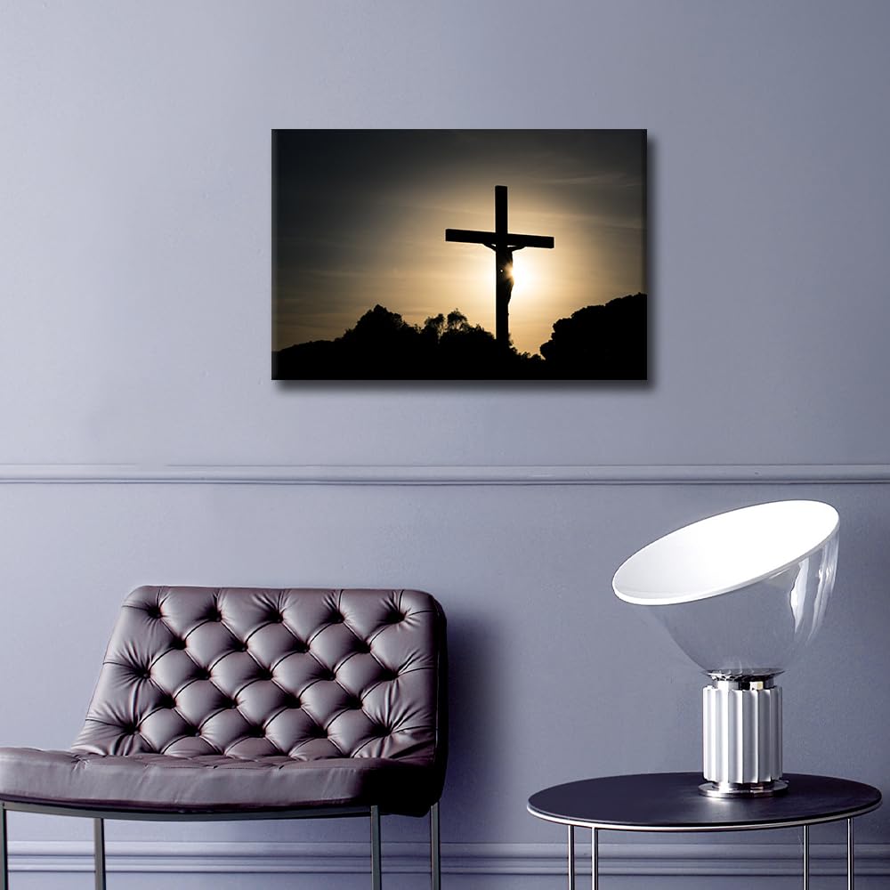 Christ Redeemer Pictures for Living Room Christian Wall Art Prints on Canvas Jesus Crucifixion Painting Modern Artwork Wall Decor for Bedroom Office Bathroom Decor Ready to Hang - Image 3
