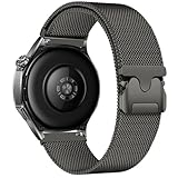 Magnetic 22mm Watch Band Stainless Steel Compatible with Huawei Watch GT 5 GT 4 46mm Metal Strap Huawei Watch 4 Band for GTR,Venu 3,Vivoactive 4 Mesh Loop with Parachute Clasp(No Watch)