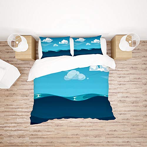 Housse de couette taies d oreiller lit Long Twin microfibre polyester 5 - 3