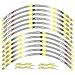 DAFEICHUAN Adesivo for moto da moto di alta qualità 7 Style Pneumatico Adesivi for cerchione Ruota Riflettente Adesivo impermeabile for BMW F800R (Color : B yellow)