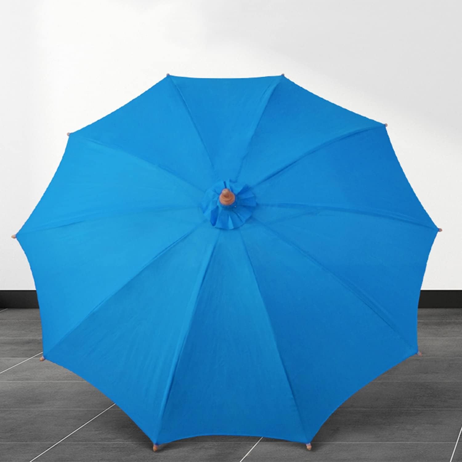 Sombrilla Exterior Hecha a Mano Sombrilla de Jardín de Bambú 220 cm Sombrilla de Playa para Patio con Sombrilla, Azul, Rojo, Blanco, Amarillo (Color : Blue)