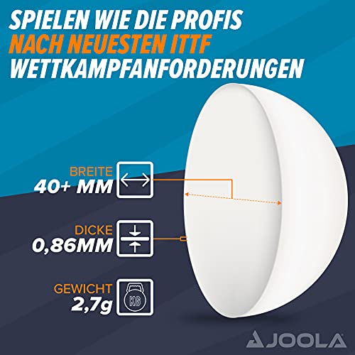 Tischtennisbälle von JOOLA 44205 im 12er Blisterpack, 40mm