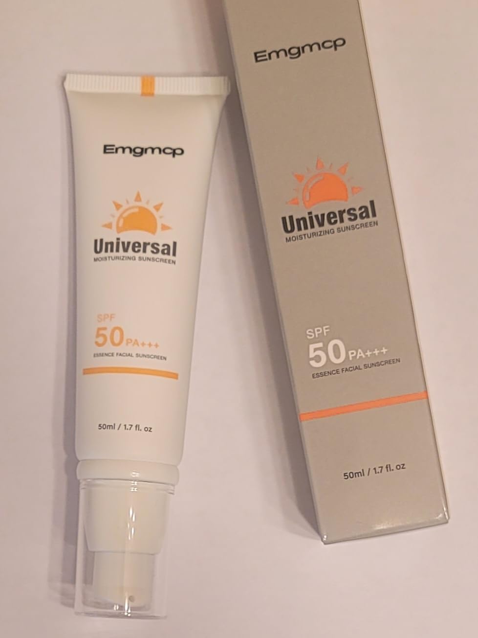 Emgmcp Tinted Sunscreen for Face SPF 50 Broad Spectrum, Hydrating Oil-Free Sheer Tint, No White Cast & Sweat Resistant, Tinted Moisturizer for Natural Glow, Non-Sticky Daily Sun Cream (2pc)
