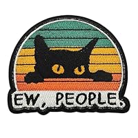 Ew, People Patches Klett Lustiger Katze Klett Patch Militär Stickerei Taktisch Aufnäher, Stickerei Aufnäher für Kleidung Rucksack Jacken Hundegeschirr Militär 1 Stück