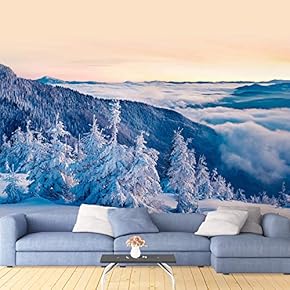 signwin Wall Mural Beautiful Winter Landscape Removable Self-Adhesive...