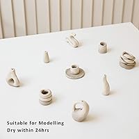 Vista 5 de ReArt Arcilla de modelado de secado al aire, para esculpir, lanzamiento de ruedas, construcción a mano, arcilla de modelado multiusos de 10 libras