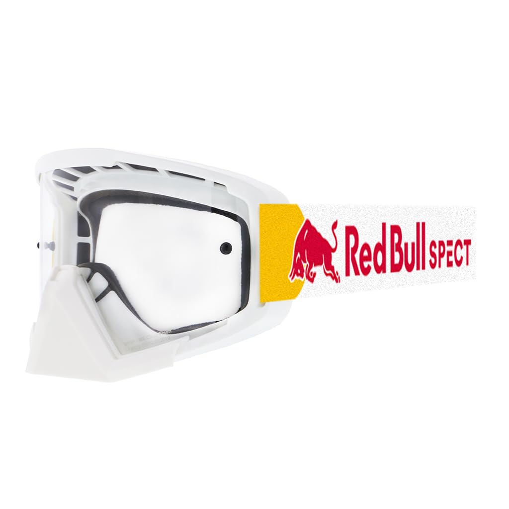 Red Bull SPECT Eyewear Whip 013 Motocross Goggles (White, One Size