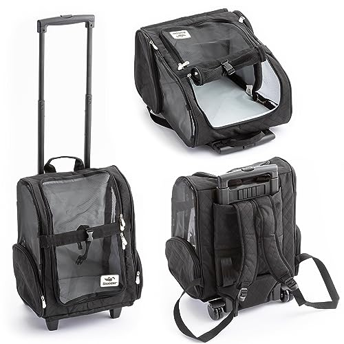 Snoozer-Roll-Around-4-in-1-Pet-Carrier-Black-Medium - Cucciolini Doodles Snoozer-Roll-Around-4-in-1-Pet-Carrier-Black-Medium