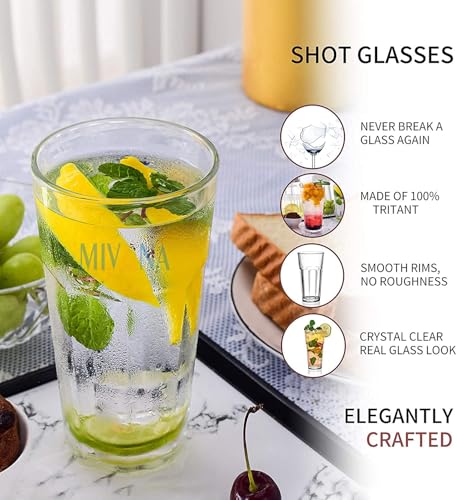 Image of 400 ML Highball Glass Set of 6 Large Drinking Glasses Heavy Base Tumblers for Water, Juice and Cocktails, Iced Tea, Milkshake, Coke,Home, Everyday Use-Dishwasher Safe (Tall 400 ML, Set of 6)