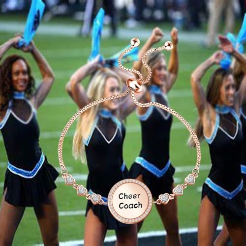 Image of BEKECH Cheerleader Coaches Cheer Coach Bracelet Jewelry for Coaches Cheer Gift for Her Appreciation Gift for Cheerleading (cheer RG)