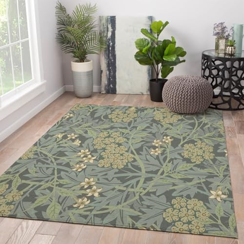 Tapis botaniques de fleurs branches et feuilles style Morris 160x230 - 4