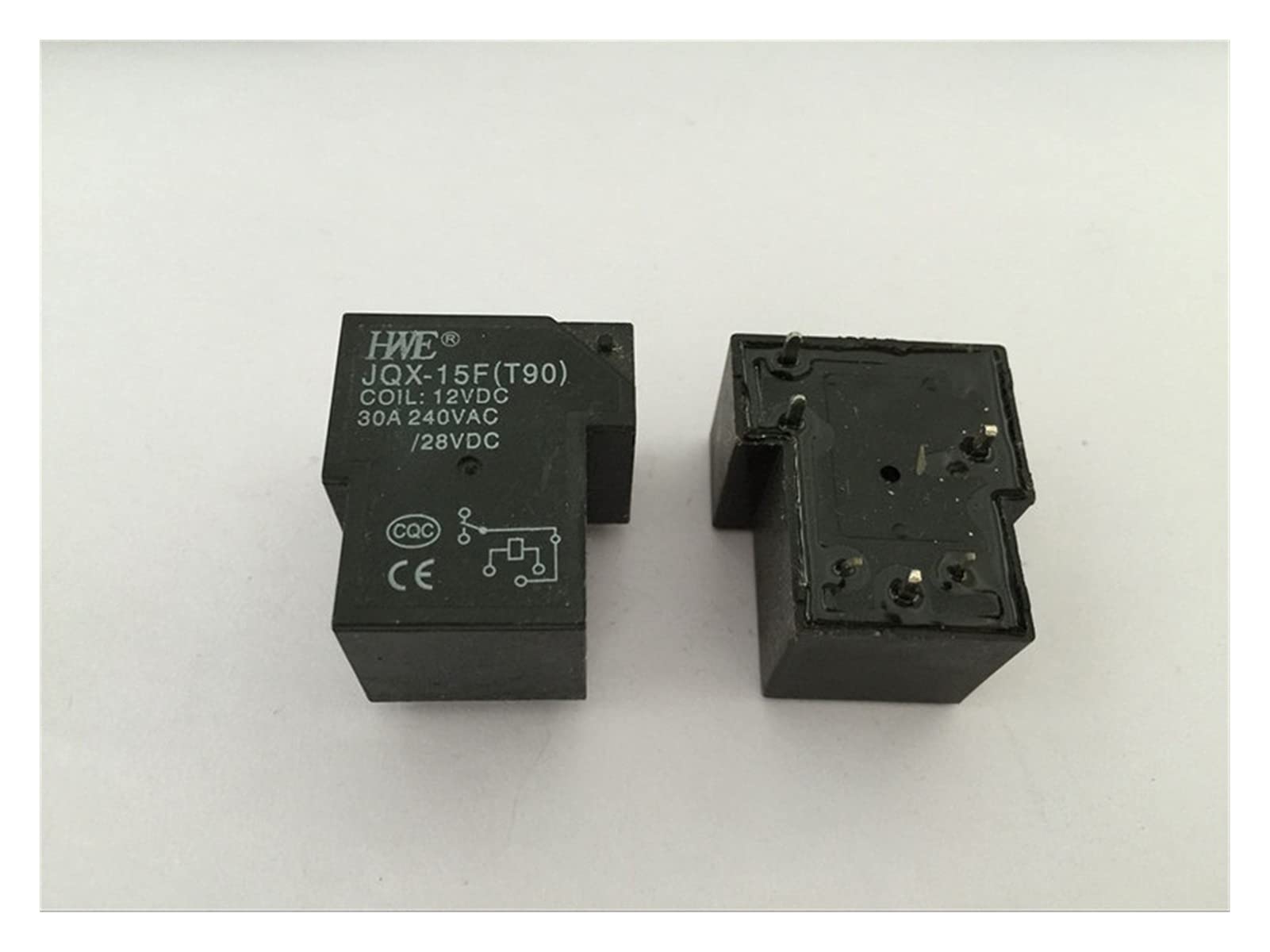 AQHYEBNSR 5PCS JQX-15F DC12V small electromagnetic relay 30A PCB power Mini