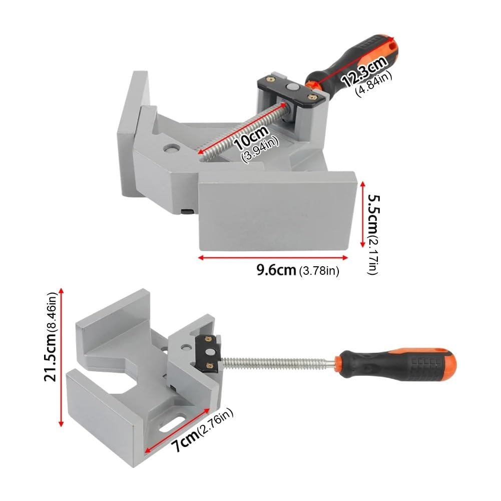 Winkelspanner 90-Grad-Eckklemmen for die Holzbearbeitung mit Verstellbarer Schwenkbacke, Eckklemmen for die Holzbearbeitung, 90-Grad-Klemmen, Holzbearbeitungswerkzeuge Corner Clamp