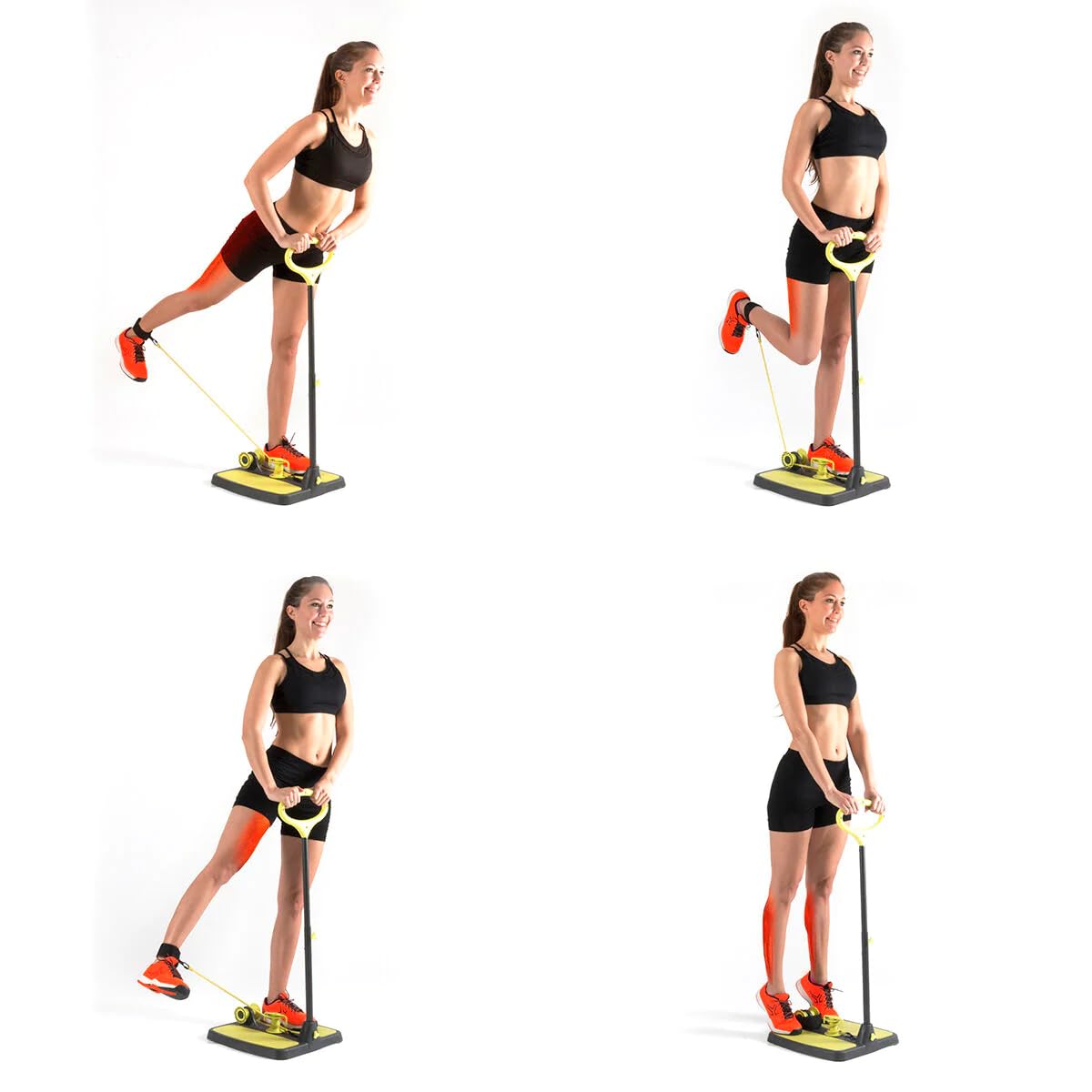 InnovaGoods Piattaforma Fitness Multifunzione - Glutei e Gambe, con Manuale Esercizi, Rafforza Tono Muscolare, Design Compatto, Nero/Giallo, Metallo PVC Gomma