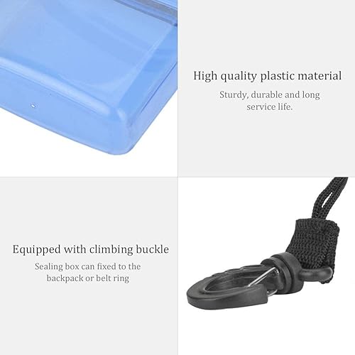 Miniatura 5 de T best Caja seca de buceo, funda impermeable flotante transparente de plástico bajo el agua, sellado de buceo, caja de almacenamiento en seco con