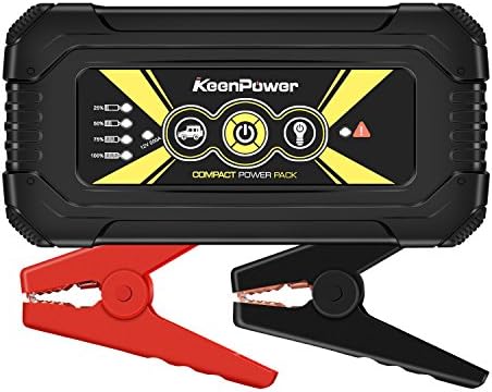 Keenpower Portable 12V Car Jump Starter Emergency Battery Booster Pack Charging Outputs (Black/Red/Yellow) B600