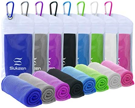 Sukeen Cooling Towel(40"x12") Microfiber Cool Towel,Soft Breathable Chilly Towel for Yoga, Golf, Gym, Camping, Running, Workout & More Activities
