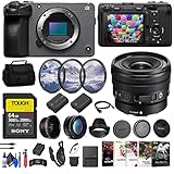 Sony FX30 Digital Cinema Camera (ILME-FX30B) + Sony E 10-20mm G Lens + 64GB SF-G Tough Card + Filter Kit + Wide Angle Lens + Telephoto Lens + Bag + NP-FZ100 Compatible Battery + More (Renewed)
