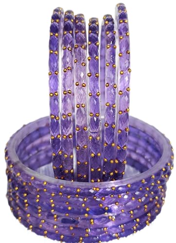 Image of JPS Plain and Glossy Finished Raindrop Glass Bangles Set for Women & Girls | Traditional Ethnic Chudi for Wedding, Party & Regular- Set of 12 Pcs of One Colour | Wedding Special