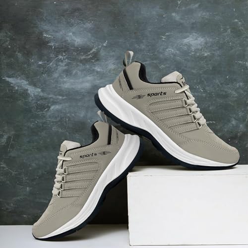 Image of Men's EVA Lite Sport Shoes Running Shoes for Men- Beige