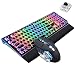 Produktbild ARCH Mechanische Tastatur Maus Set RGB Tastatur Gaming Mit Abnehmbarer Handballenauflage, Gummi Anti-Rutsch-Füße Programmierbare Gaming-Maus for PC Gamer Computer-Desktop (Color : Black-Black Shaft)
