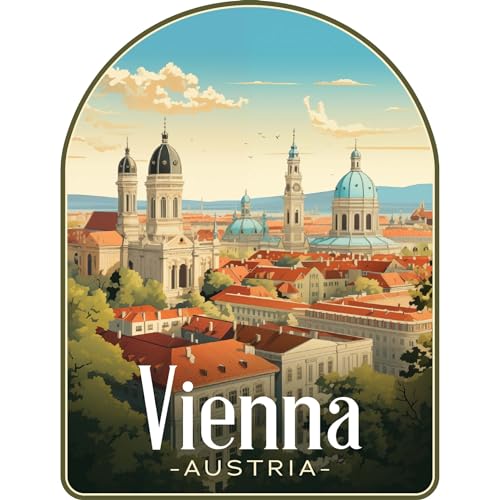 Imán decorativo plano souvenir Vienna Austria 2 pulgadas miniatura 1