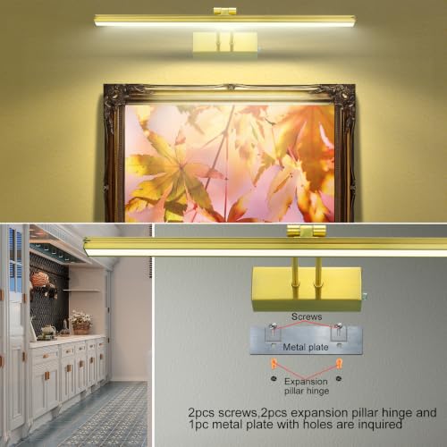 Image of HEAGEERO Picture Lights for Wall,13in Gallery Light,5000mAh Art Light