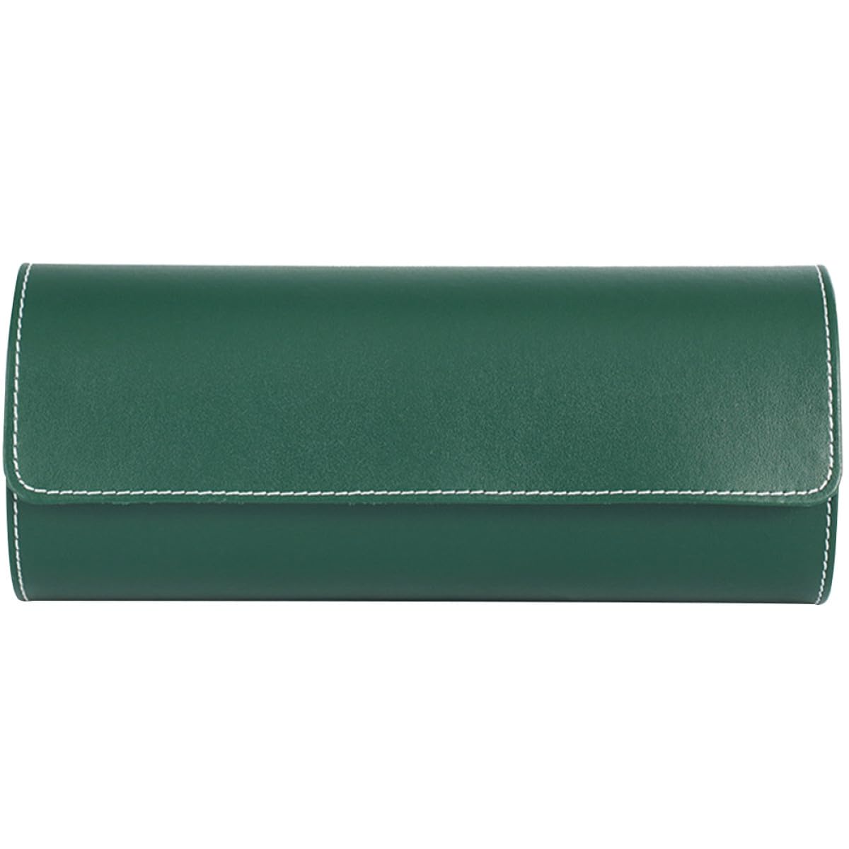 Didiseaon Custodia Classico e Porta Orologi Uomo da Viaggio in Pelle Pu Verde, Organizer Compatto Orologi e Piccoli
