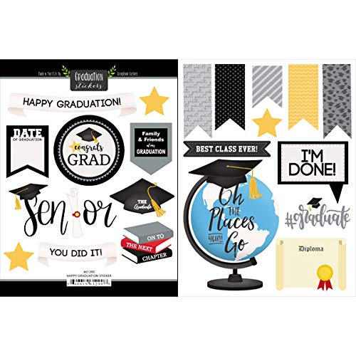 Scrapbook Customs 61290 Happy Graduation Stickers