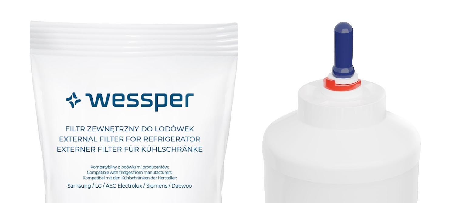 Wessper Kühlschrank Wasserfilter Ersatz für Samsung Side By Side, LG, AEG, HAIER, Whirpool, DA29-10105J, HAFEX/EXP, DA99-02131B, WSF-100, EF9603, USC-100, 4 Stück