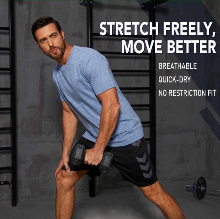 Men's Crew Neck T-Shirts 4-Pack - Soft Short Sleeve Basic Tees, Comfortable Classic Fit Jersey Shirts for Men - Image 6