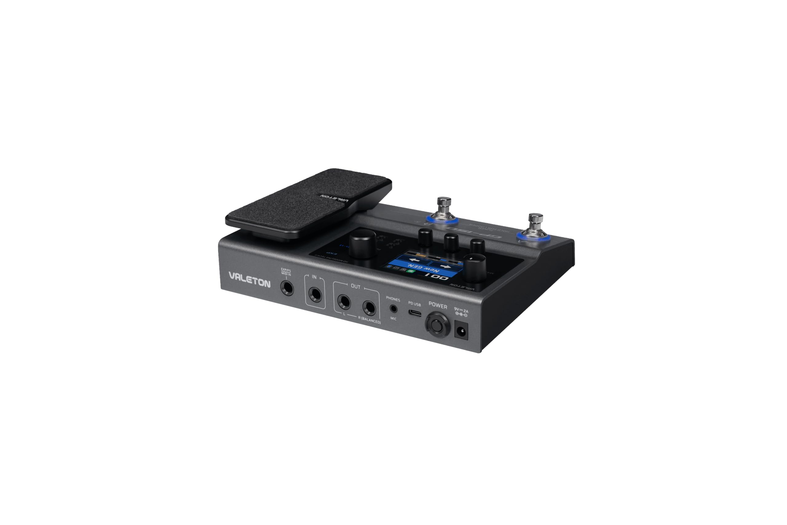 Valeton GP-150 Multi-Effektprozessor Gitarre (Gitarreneffekt Pedal, 200 Effekte, SnapTone NAM, IR-Loader, 12 Module, Looper, 6h Akku, Bluetooth App, Audio Interface), Schwarz