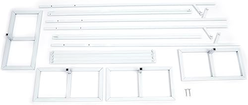 Miniatura 8 de Arcos de boda de 8.5 pies para ceremonia, enrejado de metal para plantas trepadoras al aire libre, arco de globo para decoración de fiestas (blanco)