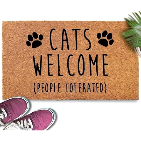 MAINEVENT Cats Welcome People Tolerated Doormat Cover
