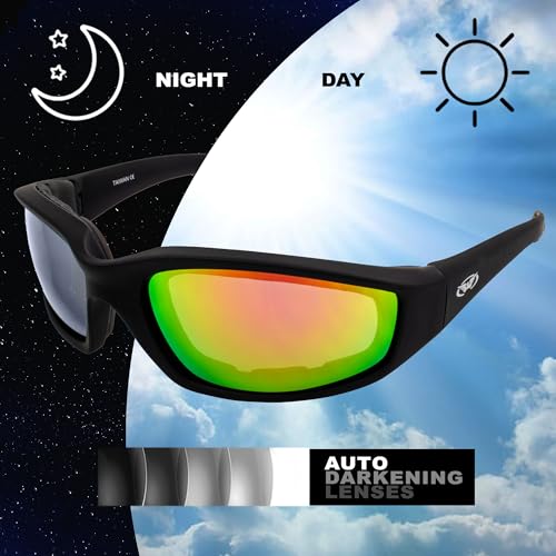 Global Vision Kickback Photochromic Motorcycle Riding Glasses