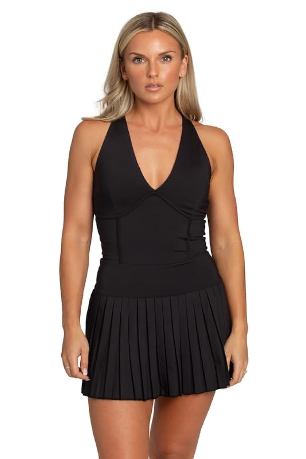 GOLD HINGE Vestido de tenis plisado