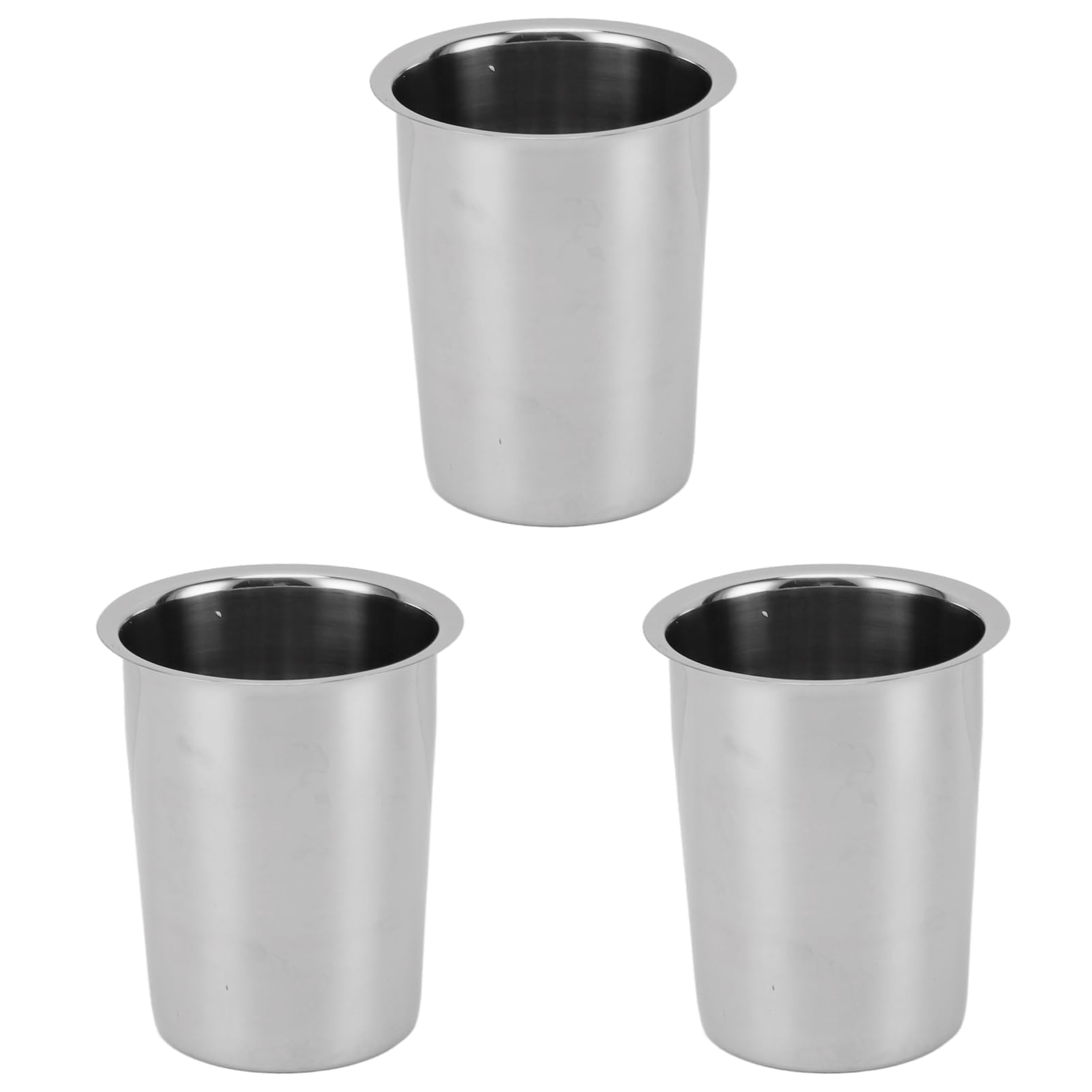 Lot de 3 porte-ustensiles de cuisine en acier inoxydable - Multifonction - Grande capacité - Organiseur d'ustensiles de cuisine pour comptoir