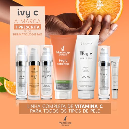 MANTECORP - Creme Rejuvenescedor Facial Ivy C Acqua - Reduz Rugas, Controla Oleosidade e Poros Dilat