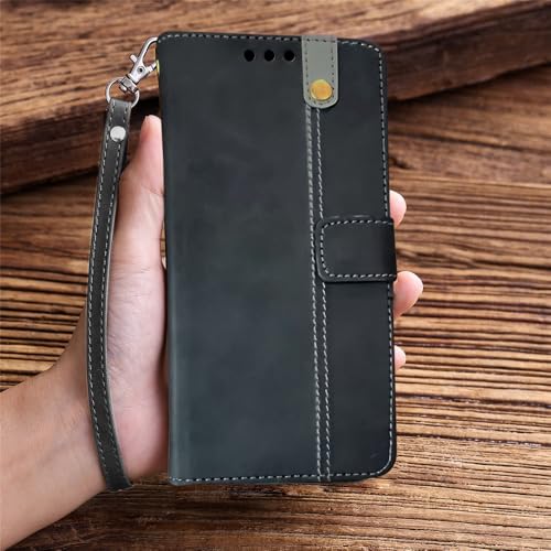 Image of Excelsior Flip Cover for Motorola Moto Edge 50 Fusion, Moto G85 5G | Premium PU Leather | Full Protection (Black)