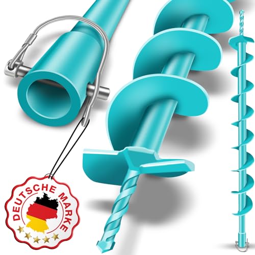 QWORK Erdbohrer 80mm - Perfekter Lochbohrer Für Bohrmaschinen Mit Adapter, 80cm Lang