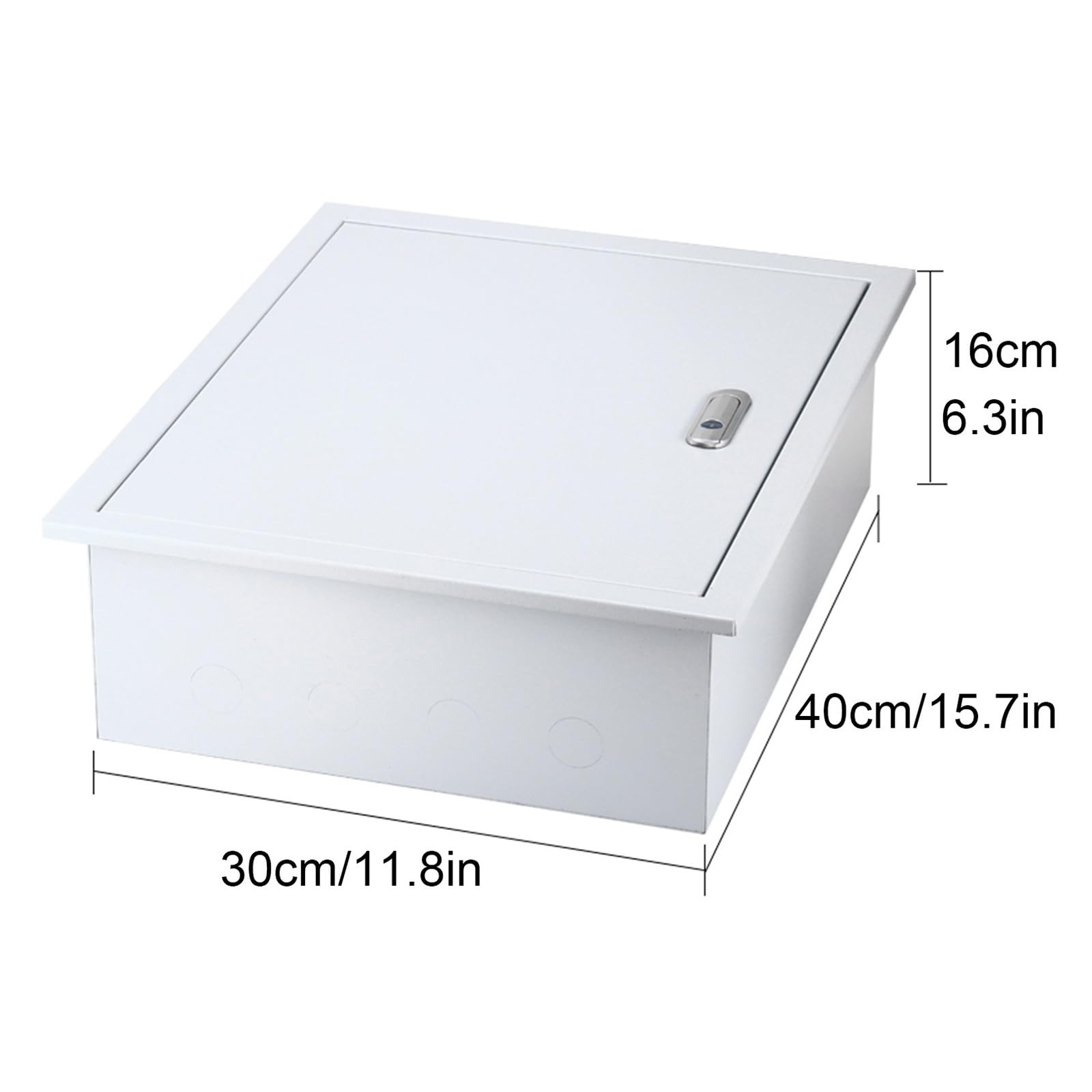 Armario Electrico de Acero Inoxidable, Caja Eléctrica Empotrada en La Pared, Armario de Cableado Oculto, Panel Puerta Reforzado, Panel Puerta Reforzado, Fácil Usar(40x30x16cm)