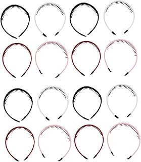 FOMIYES 16 pcs Toothed Hairpin Headband plastic headbands women headbands girls headband makeup hair wrap headband hair bands for womens hair makeup shower headband comb teeth head band