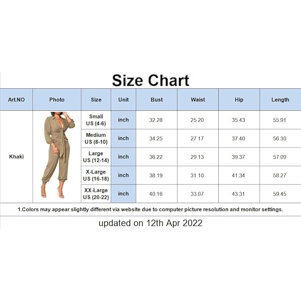 Xinlees-Womens-Elegant-V-Neck-Jumpsuit-Casual-Straight-Trousers-Business-Romper-Formal-Jumpsuit Xinlees Women's Elegant V Neck Jumpsuit Long Sleeve Solid High Waist Pleated Jumpsuit Romper Stretchy Cuffs With Belt(Khaki,XL)